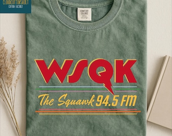 WSQK The Squawk Shirt, Sci-fi Sweatshirt, Retro Hawkins Fan Gift, 94.5 Fm Squawk Radio Sweater, Comfort Colors T-Shirt