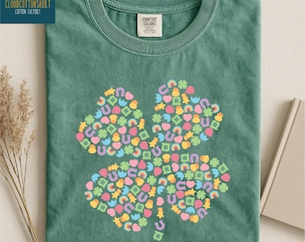 St Patricks Day Shirt, Shamrock Sweatshirt, Irish Tee, Lucky Sweatshirt, Four Leaf Clover Sweater, Comfort Colors T-Shirt