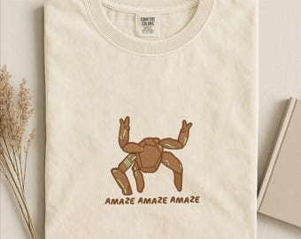Amaze Rocky Alien Embroidered Shirt, Funny Sci-Fi Quote Space Sweatshirt, Project Hail Mary, Comfort Colors Sci-Fi Tshirt