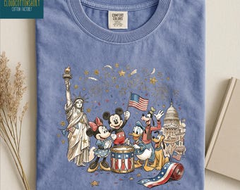 Disney 4th July Shirt, Mickey and Friends Sweater, Independence Day Gift, Walt Disney World Sweatshirt, Comfort Colors T-Shirt