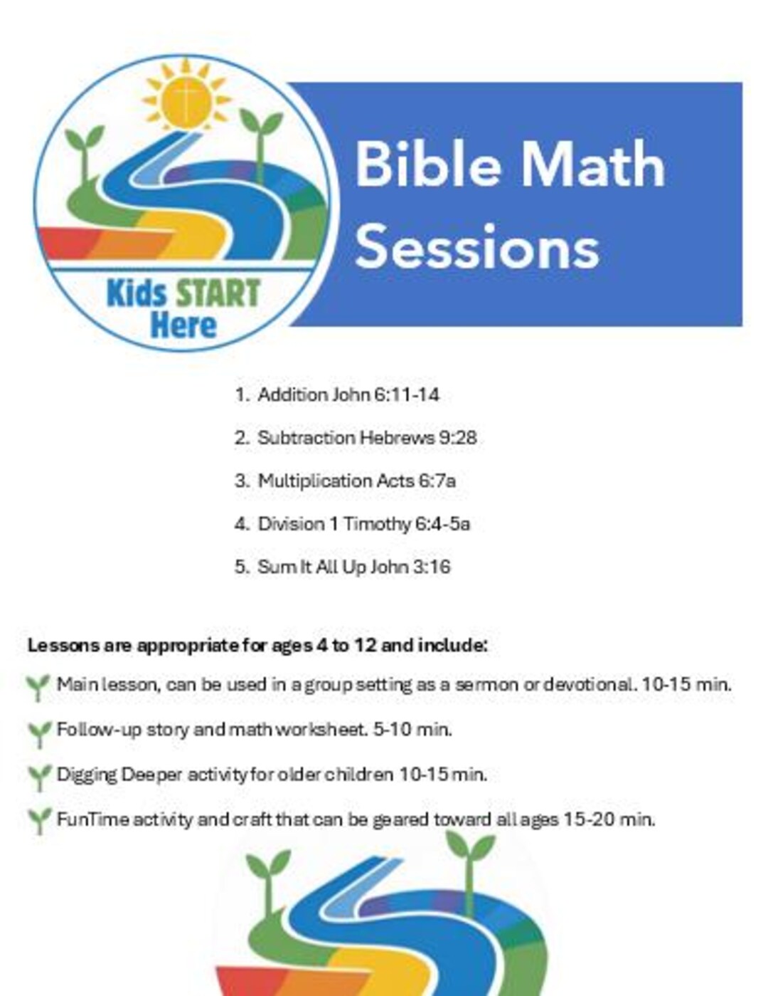 Math Bibble Bible Math: (try It) Lesson One - Etsy