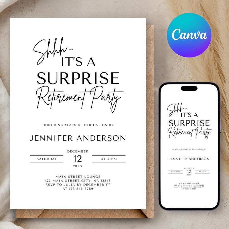 Retirement Party Invitations - Etsy