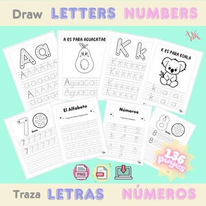 Los niños desarrollan motricidad fina, Ideal para imprimir en casa o usar digitalmente, Incluye letras A-Z y números 0-9. Forma divertida