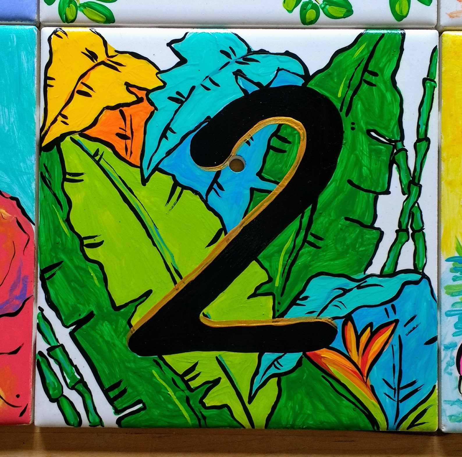 Address Numbers Beachy Tiles Numbers 1-9 - Etsy