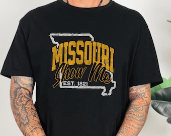 Camiseta Missouri Show Me State / Camiseta Mizzou de inspiración vintage, Camiseta unisex Gildan 64000 Softstyle / Un regalo ideal para los habitantes de Missouri