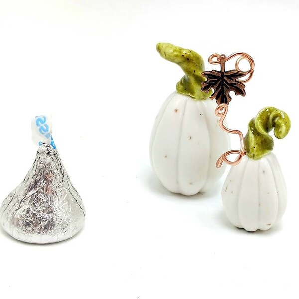 White Ceramic Pumpkin Etsy