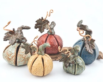 Handmade Ceramic Pumpkin, Pottery Fall Decor, Harvest Collectible, Rustic Autumn Centerpiece, Halloween Ornament, Thanksgiving Decoration