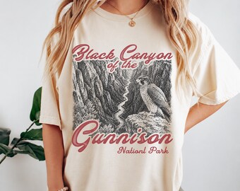 Camiseta del Cañón Negro, camiseta del Parque Nacional de Colorado, camiseta Comfort Colors Nature, regalo para excursionistas, camiseta de viaje del cañón, camiseta de recuerdo del parque