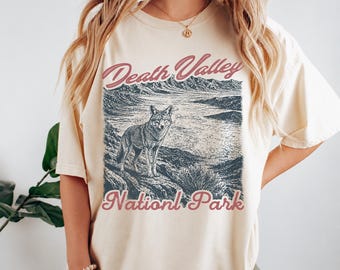 Camiseta del Valle de la Muerte, camiseta del desierto de California, camiseta Comfort Colors de parques nacionales, regalo para viajes por carretera, camiseta para senderismo en la naturaleza.