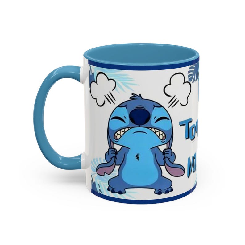 Don't Touch My Cup Stitch mug | Accent coffee mug 11oz 15oz image 1