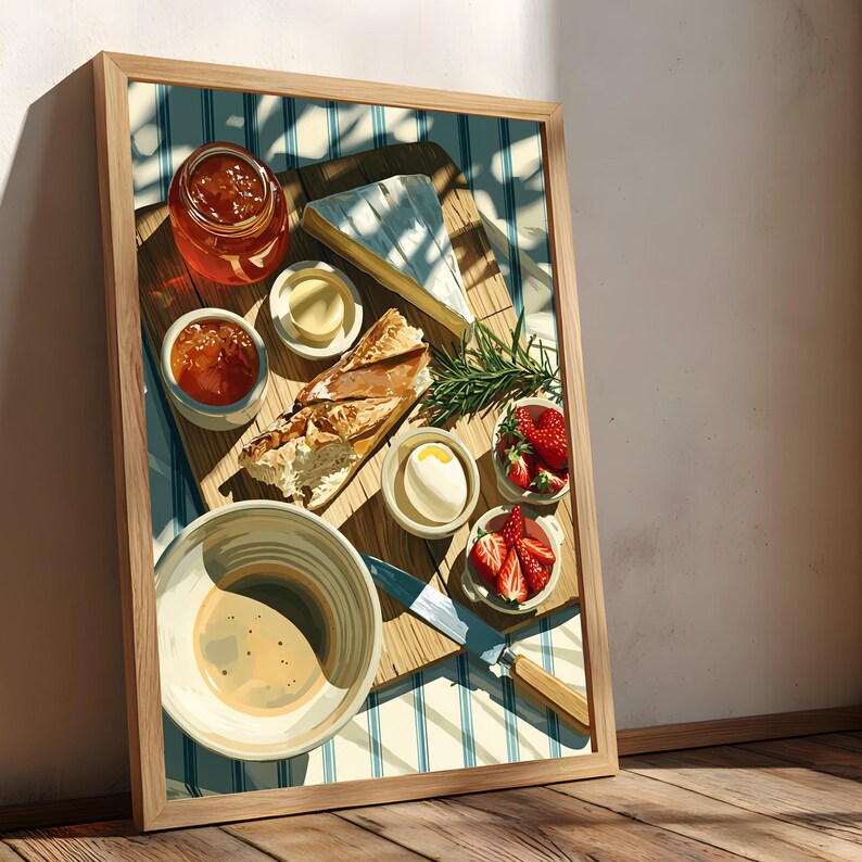 French Breakfast Wall Art - Cozy Coffee and Pastry Print - Etsy