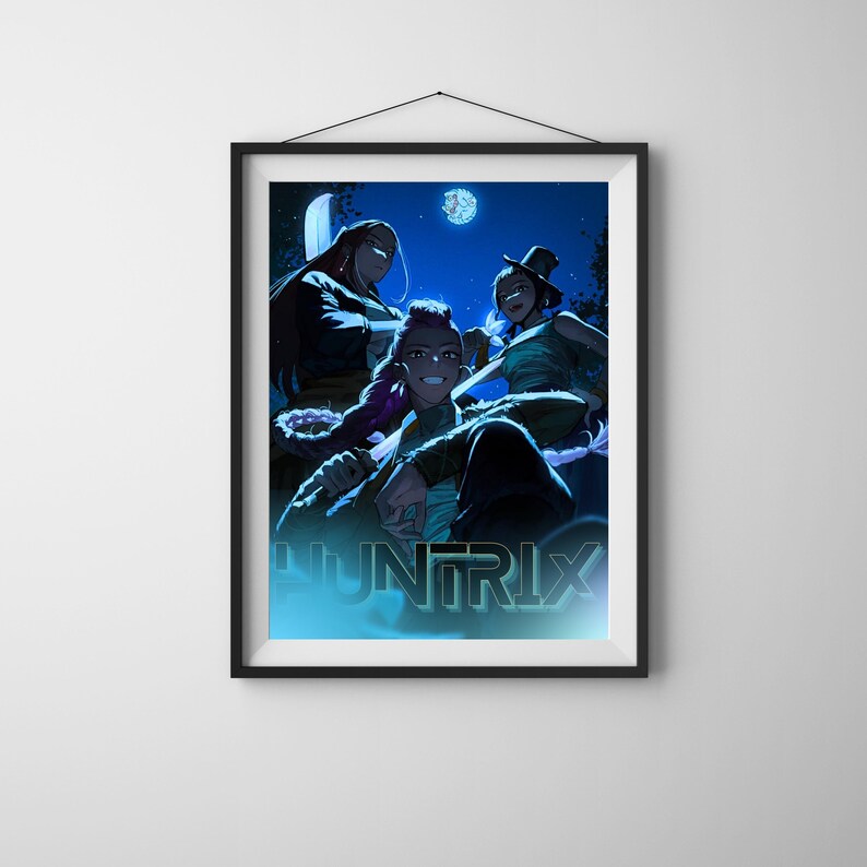 Joey Huntrix Rumi Demon Hunters Poster Printable Wall Art for Kpop Fans ...