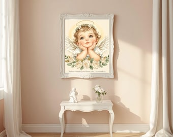 Christian Angel Nursery Print | Jeremiah 1:5 Watercolor Art (Digital Download)