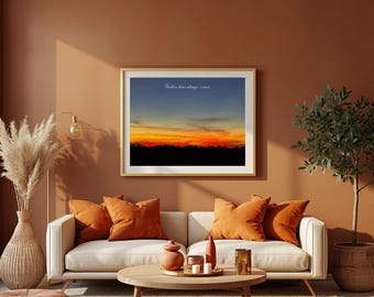 Southwestern Sunset Landscape Print | Golden Hour Wall Art (Digital Download)