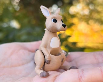 Gelenk Känguru Fidget Spielzeug | 3D Gedrucktes Flexi Tier Schreibtisch Haustier