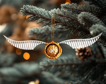 Golden Snitch Ornament Candy Holder | 3D Printed Candy Display | Magical Gift for Magic Fans | Handmade Magical Decor