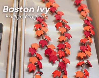 Boston Ivy Vine Magnete | Gelenk 3D gedruckter Kühlschrankmagnet | Modulare Magnetpflanze | Botanische Dekoration | PC-Gehäuse Dekor