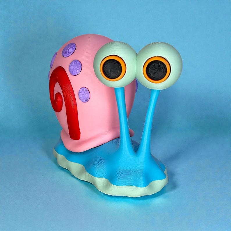 Cartoon Sponge Snail Figurine Set, Office Desk Decor, Animated Style ...