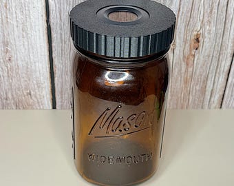 Mason Jar Hygrometer Lid for Flower Curing | Wide Mouth Humidity Control Lid with Seal