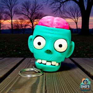 Zombie Fidget Toy | Movable Mouth, Bulging Eyes, Squishy Brain | Undead Gift