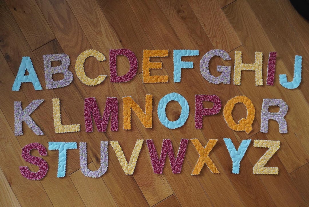 Handmade Quilted Alphabet Letters – Soft Fabric ABC Toys, Montessori ...