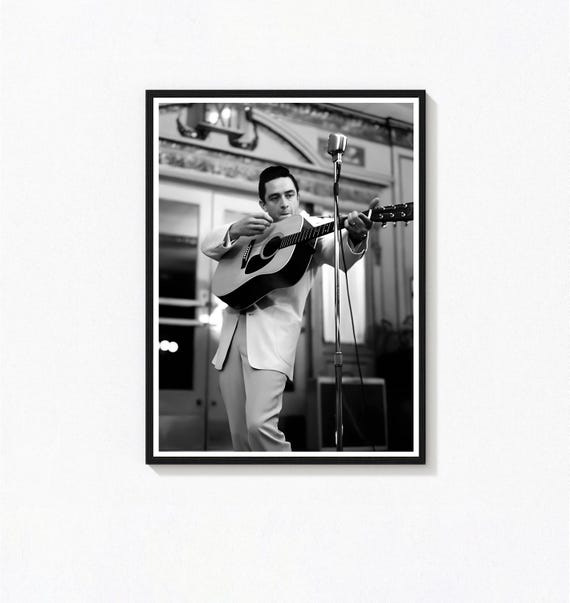 Country Music Legend Black and White Poster, Music Wall Art