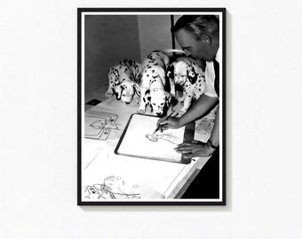 Impresión fotográfica de 101 Dálmatas, póster vintage de Disney (descarga digital)