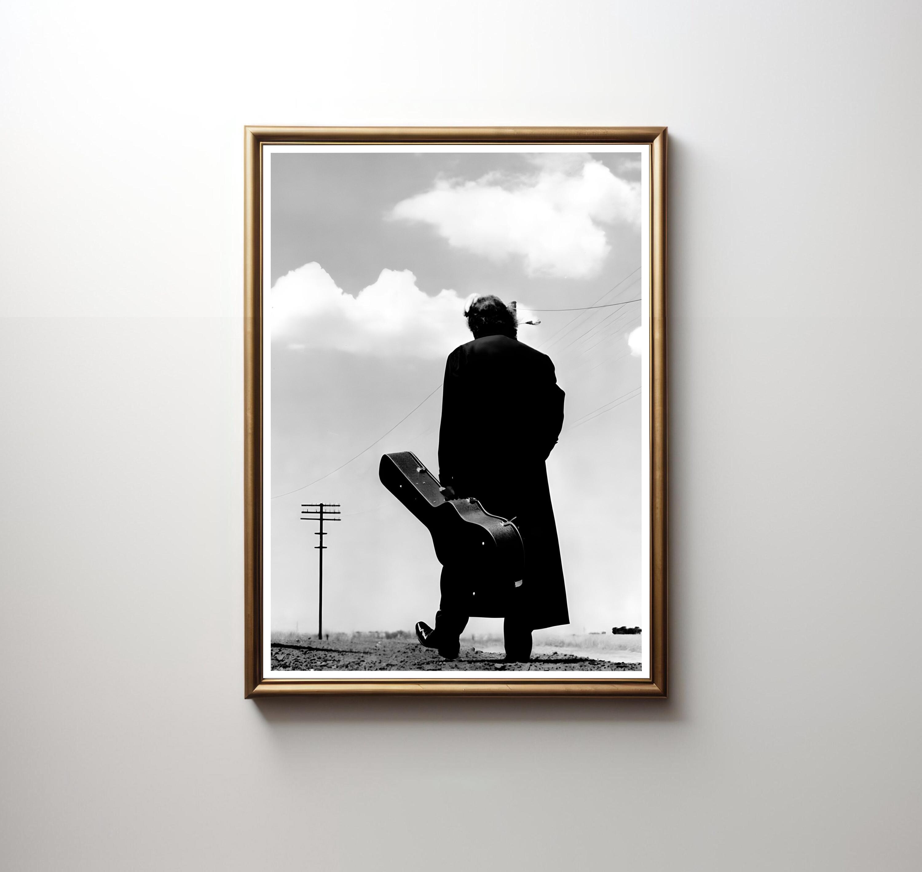 Country Music Legend Black and White Poster, Music Wall Art