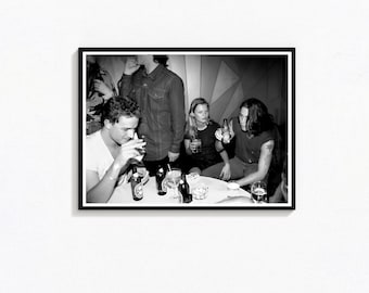 Impresión fotográfica de Johnny Depp, arte mural retro en blanco y negro (descarga digital)