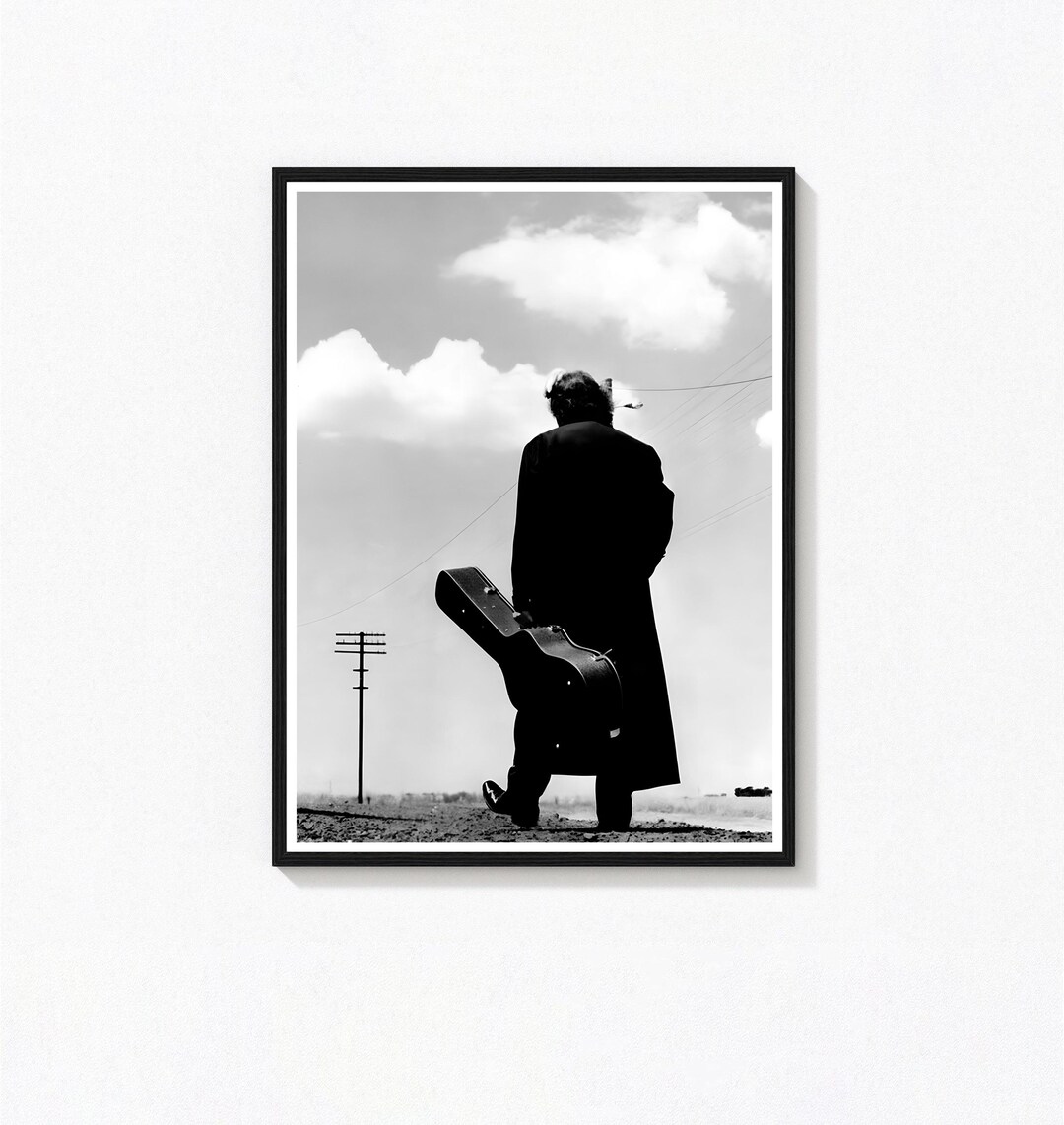 アート・デザイン・音楽 BLACK AND WHITE ERROTIC PHOTOGRAPHY Country Music Legend Black and White Poster, Music Wall Art