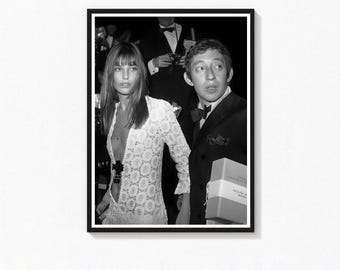 Jane Birkin Vintage Black and White Photo Print (Digital Download)