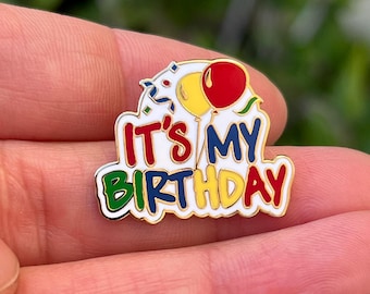 Reversspeld It's My Birthday – gouden afwerking