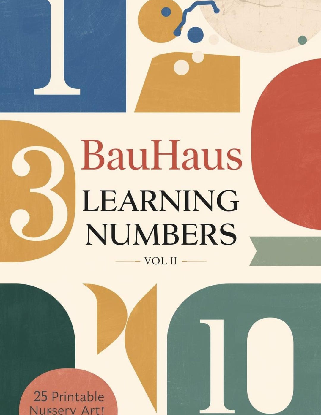 Bauhaus Learning Numbers Printable Wall Art – Modern Educational ...