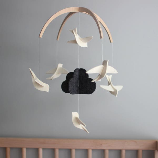 Black and White Baby Mobile Etsy