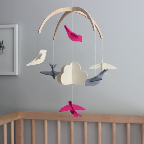 Baby Crib Mobile Unique Baby Gift Baby Girl Nursery Mobile Etsy