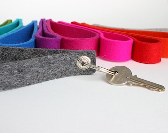 Felt Key Chain Wristlet Key Fob, Wrist Keychain, Wrist Lanyard, Key Fob Wristlet Strap, Key Wristlet for Women, Key Strap, Wristlet Lanyard