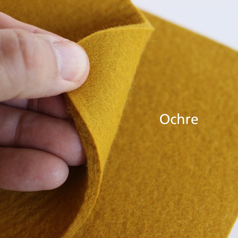 ochre felt coasters