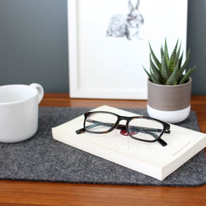 Felt Desk Mat, 100% Wool, USA-made, Premium Quality, Multiple Colors, 10 x 15 inches | Felt Desk Pad