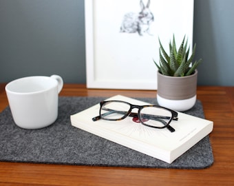 Felt Desk Mat, 100% Wool, USA-made, Premium Quality, Multiple Colors, 10 x 15 inches | Felt Desk Pad