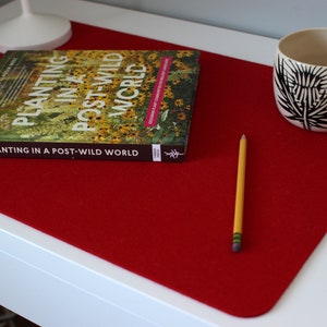 Felt Desk Mat, 100% Wool, Premium Quality, Multiple Colors, 24 x 15.5 inches | Felt Desk Pad