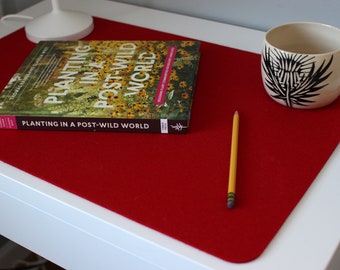 Felt Desk Mat, 100% Wool, USA-made, Premium Quality, Multiple Colors, 24 x 15.5 inches | Felt Desk Pad