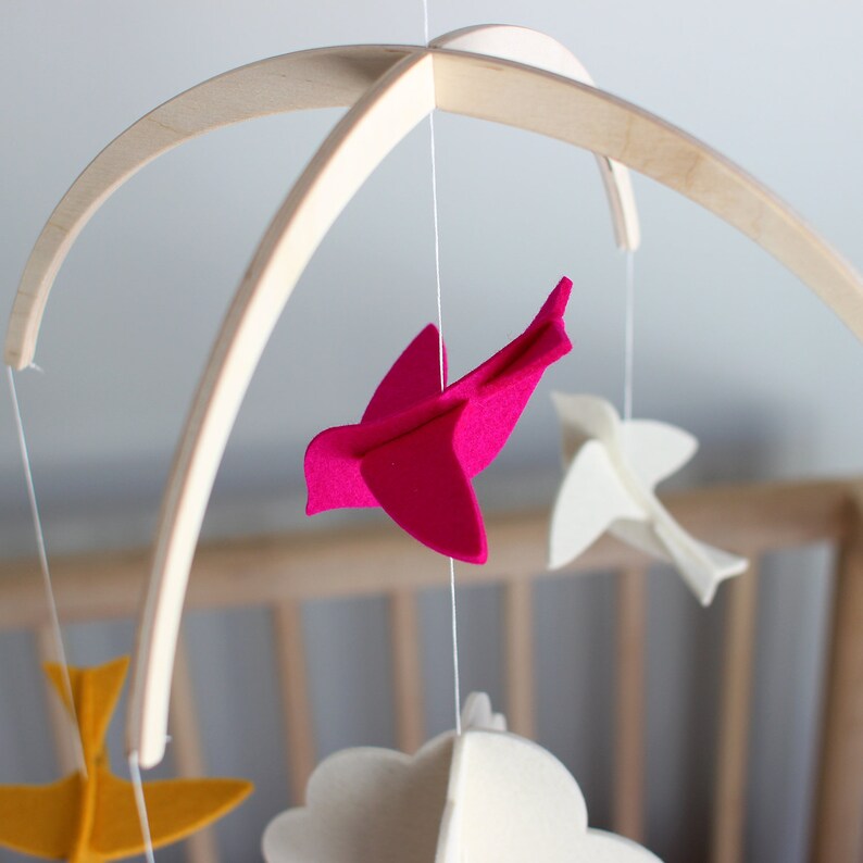 Modern Baby Mobile Nursery Baby Girl Mobile Scandi Baby Etsy