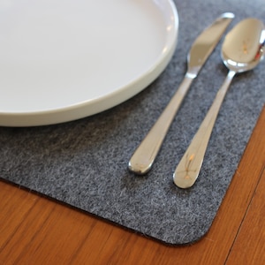 Felt Placemats, 100% Wool, Premium Quality, Multiple Colors, 18 x 13 inches, Sold Individually | RECTANGLE Placemat