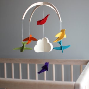 Baby Mobile, USA-made, Pure Wool Felt, Beautifully Crafted, Choose from 33 Vibrant Colors!