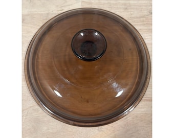 Tapa de repuesto Pyrex color ámbar V-2.5-C de 8-1/2" (Tapa de vidrio)