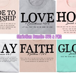 Christian Bundle SVG, PNG Sublimation products, print products, instant digital downloads