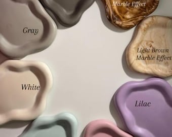 Handmade Jesmonite Jewelry Stands Multi Colors Decor