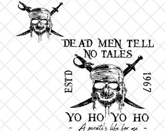 Calavera de Piratas del Caribe PNG: Imagen prediseñada en blanco y negro (Descarga digital)