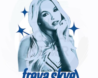 Retrato pop art de Freya Skye: Concierto de Descendientes PNG (Descarga digital)