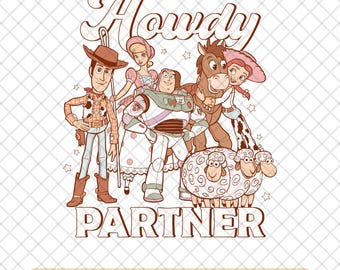 Clipart PNG de Toy Story: Diseño de camiseta de fiesta del oeste (Descarga digital)